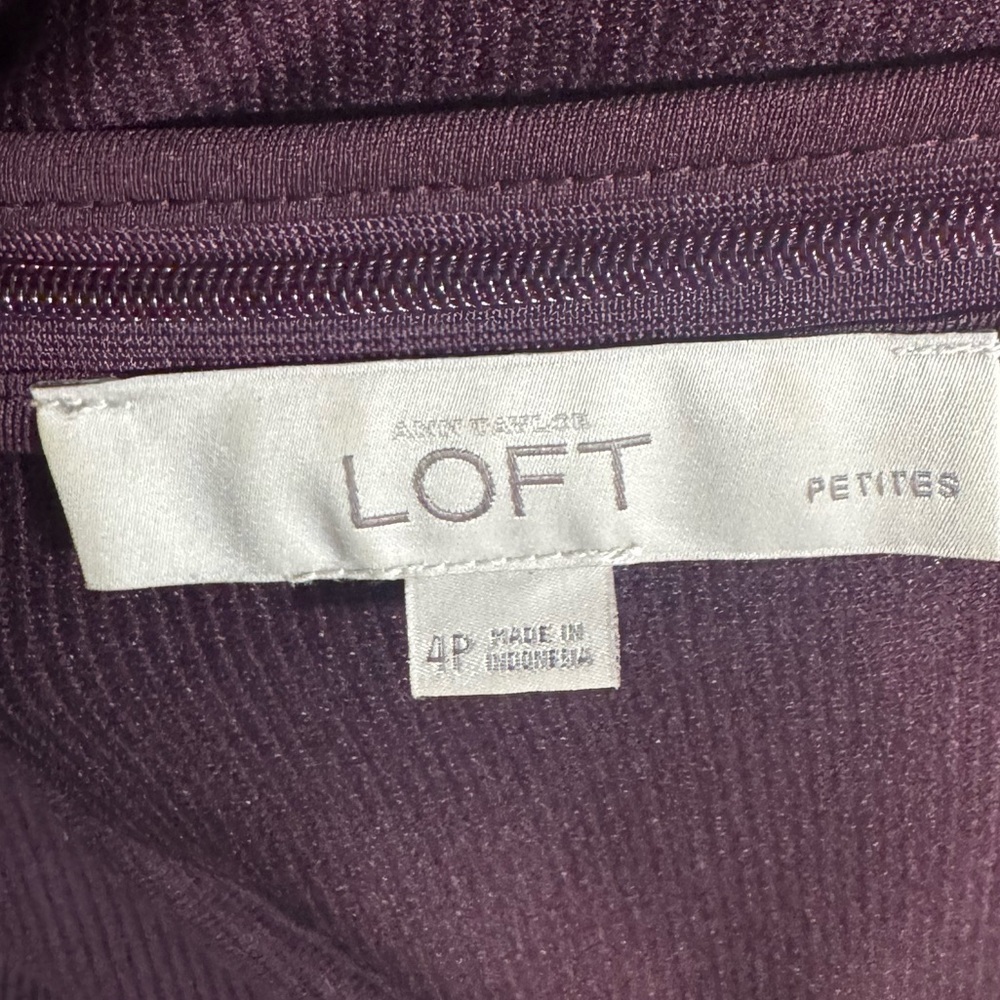 LOFT Rich Purple Midi Dress - Picture 6 of 6